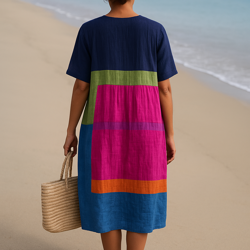 Cassidy - Bright Colour Block Dress — view 3