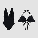 Cassidy - a luxurious shapewear swimsuit with a deep V-neck — view 5