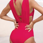 Cassidy - a luxurious shapewear swimsuit with a deep V-neck — view 9