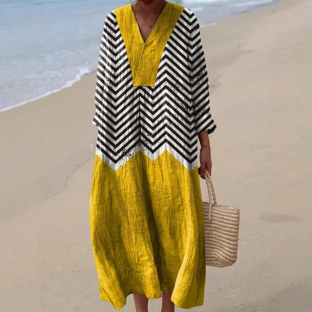 Catalina - contrast zigzag dress — view 1