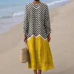 Catalina - contrast zigzag dress — view 3
