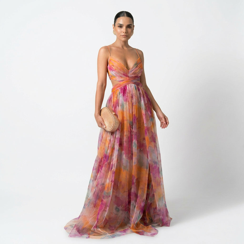 Catalina - maxi dress with floral print — view 1
