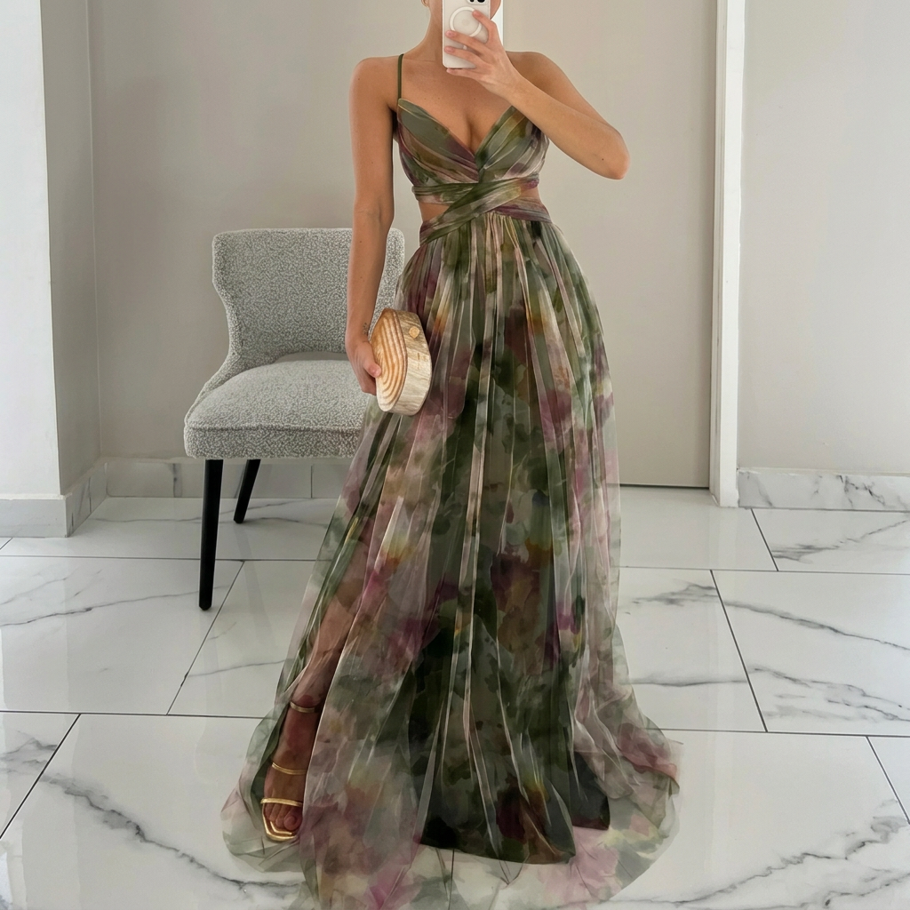 Catalina - maxi dress with floral print — view 3