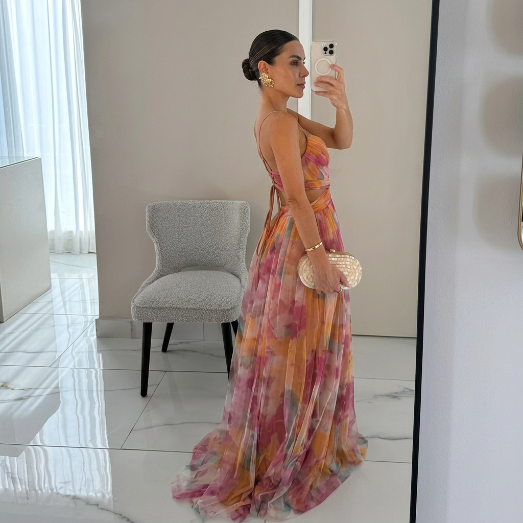 Catalina - maxi dress with floral print — view 8