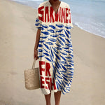 Catalina - sardine print dress — view 1
