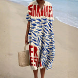 Catalina - sardine print dress — view 1