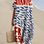 Catalina - sardine print dress — view 2