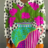 Charlotte - Artistic Floral Blouse — view 2