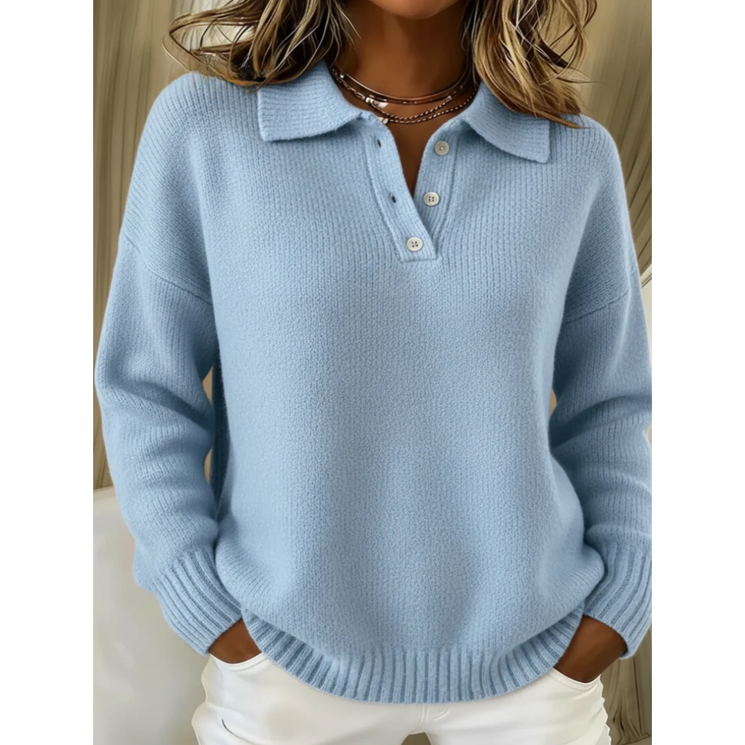 Charlotte - soft polo neck sweater — view 1