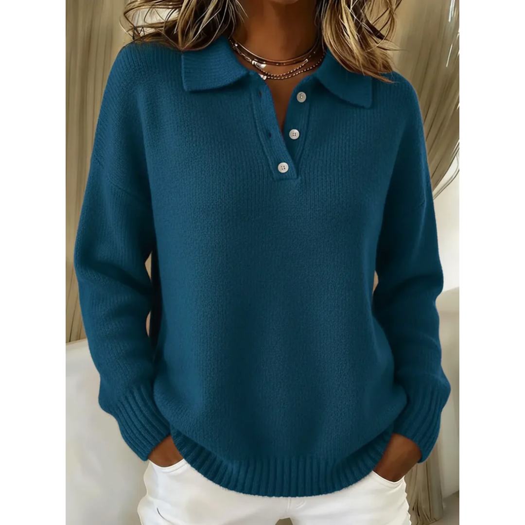 Charlotte - soft polo neck sweater — view 2