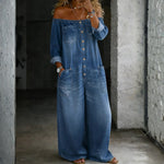 Chelsea - long sleeve off the shoulder jumpsuit — view 1