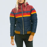Chloe - Zip Up Jacket With Rainbow Stripes — view 1