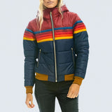 Chloe - Zip Up Jacket With Rainbow Stripes — view 1