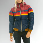 Chloe - Zip Up Jacket With Rainbow Stripes — view 2