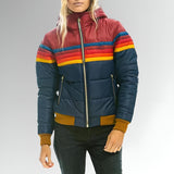 Chloe - Zip Up Jacket With Rainbow Stripes — view 2