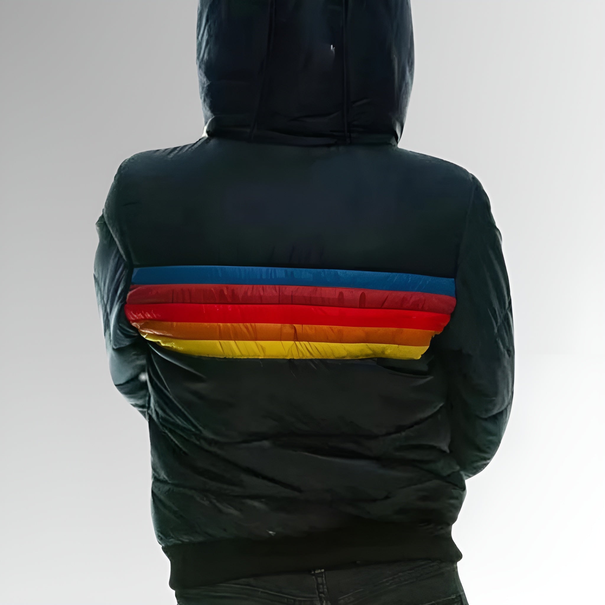 Chloe - Zip Up Jacket With Rainbow Stripes — view 5