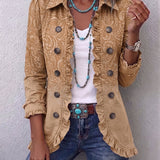Chloe - Ruffled coat with a western design — view 1