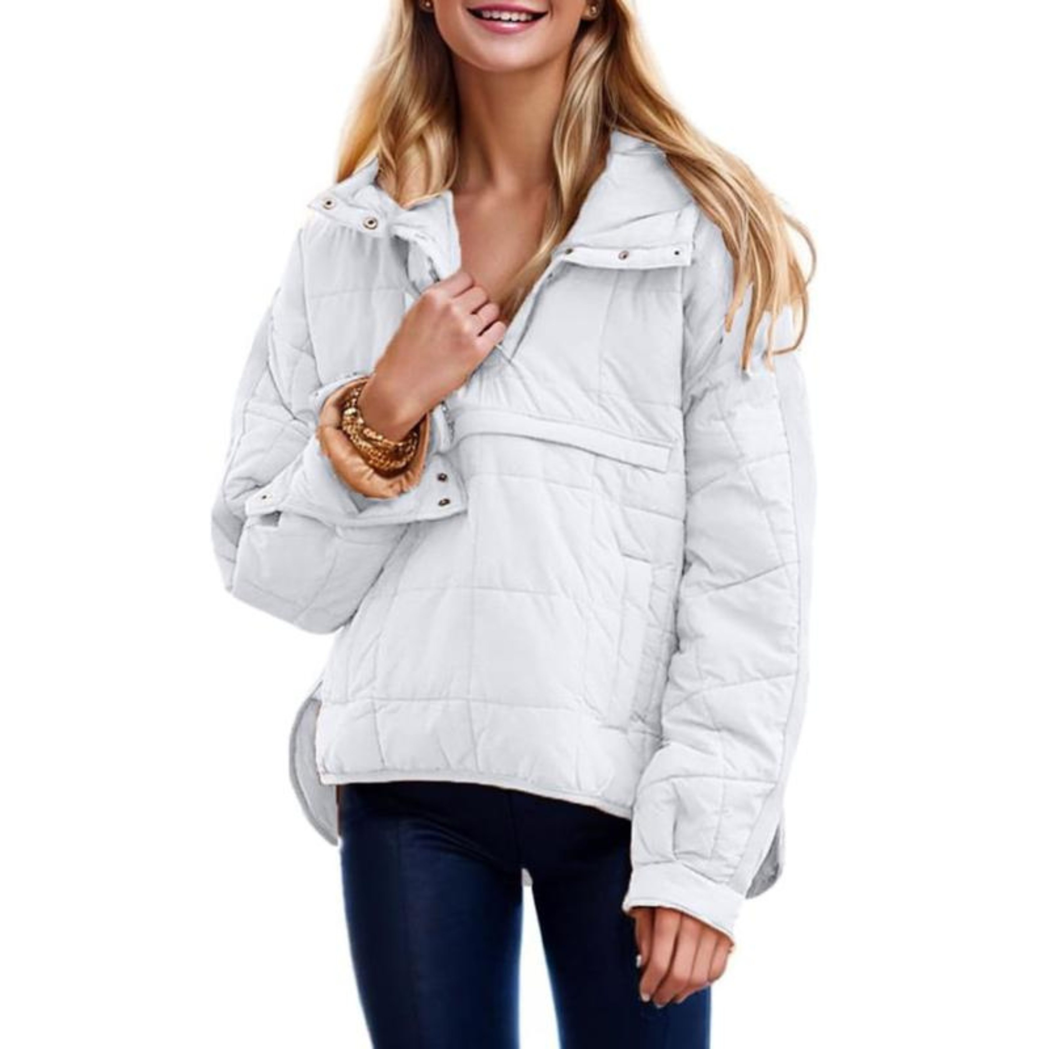 Chloe - Oversized Hooded Sweatshirt Jacket — view 3