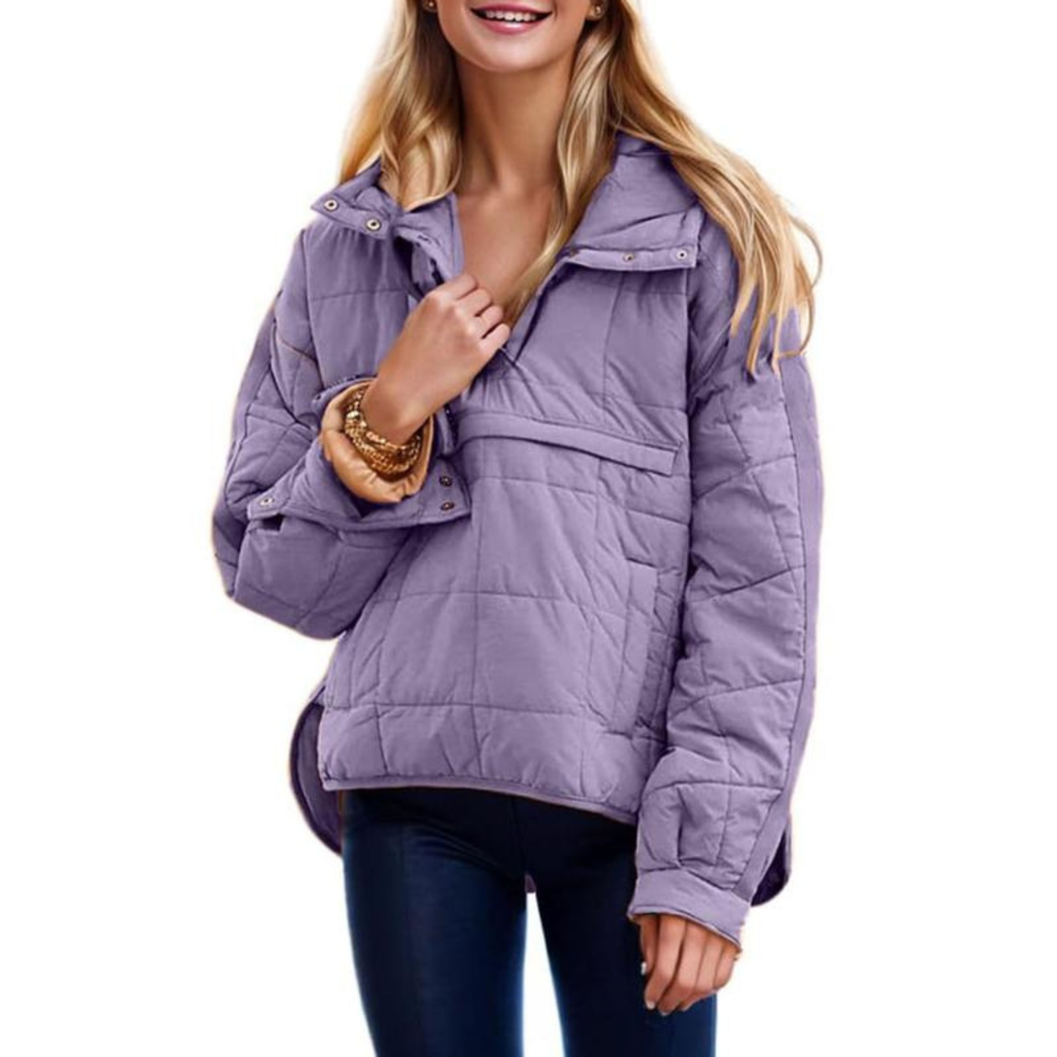Chloe - Oversized Hooded Sweatshirt Jacket — view 5