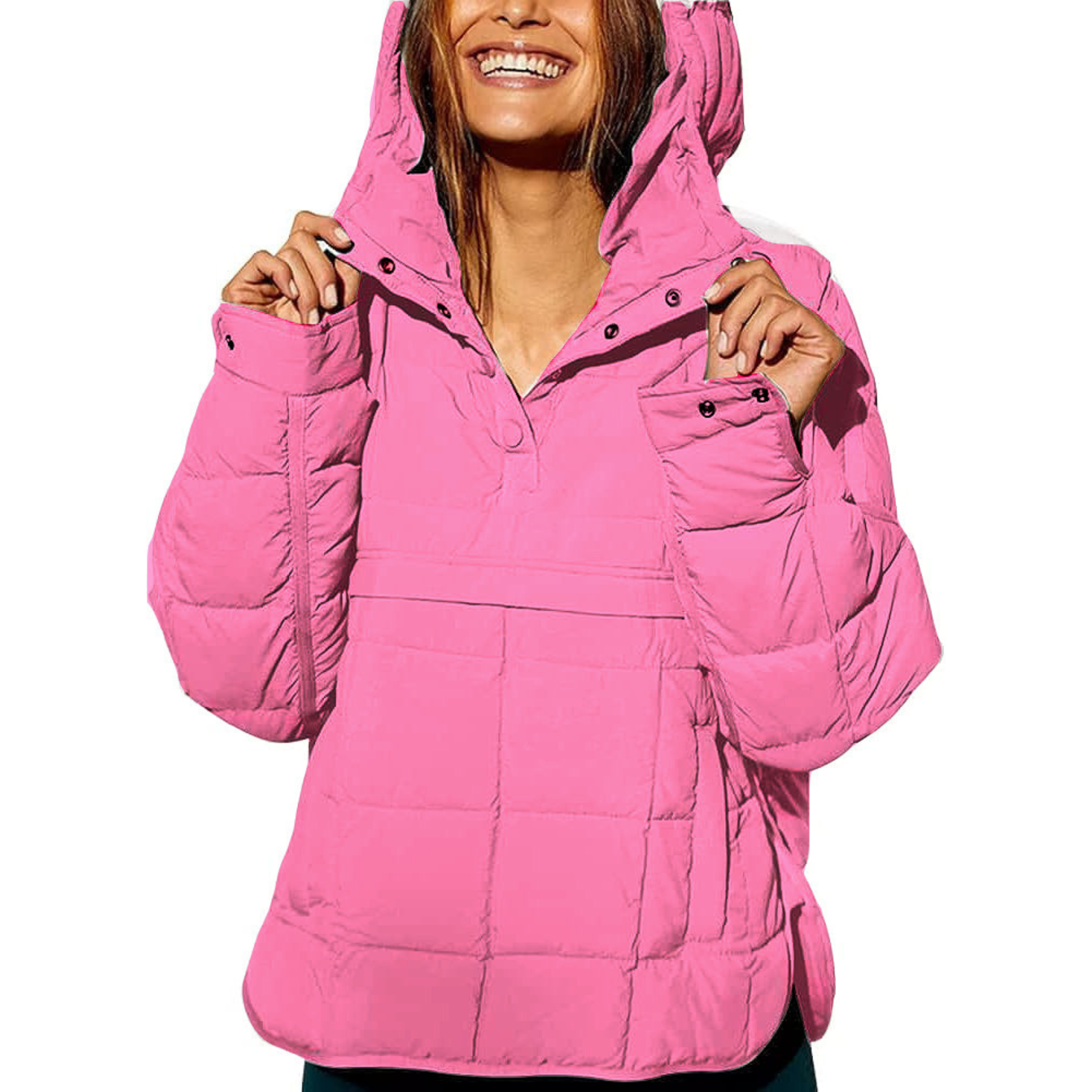 Chloe - Oversized Hooded Sweatshirt Jacket — view 9