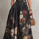 Courtney - Floral Keyhole Pleated Midi Dress — view 6