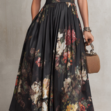 Courtney - Floral Keyhole Pleated Midi Dress — view 6