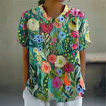Crystal - watercolor floral blouse — view 1