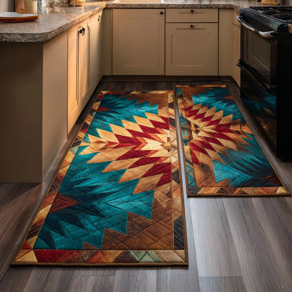 Anti-slip kitchen rug - Amber Path — view 1