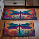 Anti-slip kitchen mat - Golden Dragonfly — view 1