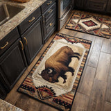 Non-slip kitchen mat - Bison and nature spirit — view 1