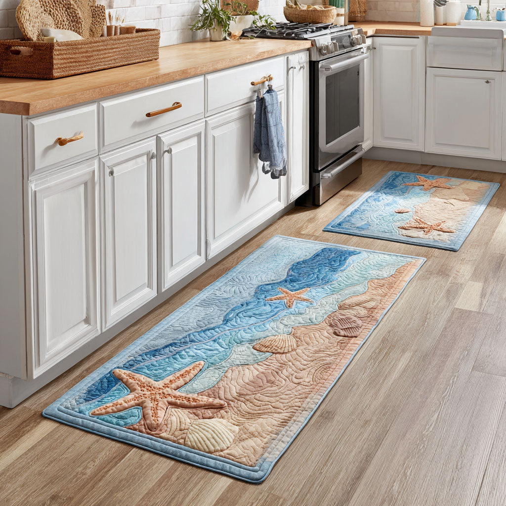 Non-slip kitchen rug - Entspannendem sea motif — view 1