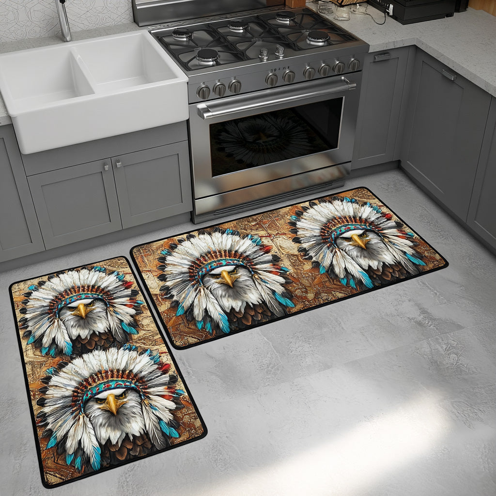 Non-slip kitchen mat - Feather and natural atmosphere — view 1