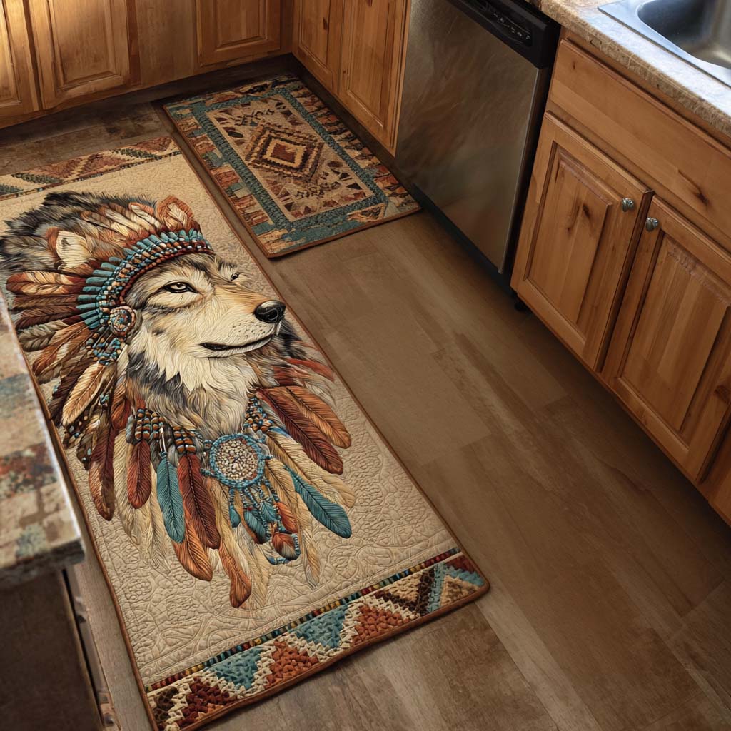 Anti-slip kitchen mat - Majestic wolf — view 1