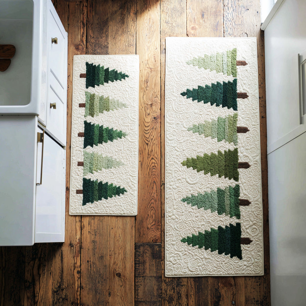 Anti-slip kitchen mat - Pine and lights — view 1