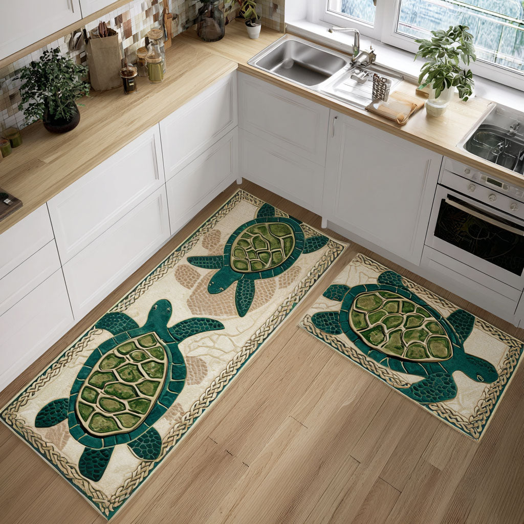 Non-slip kitchen mat - Fine shells — view 1