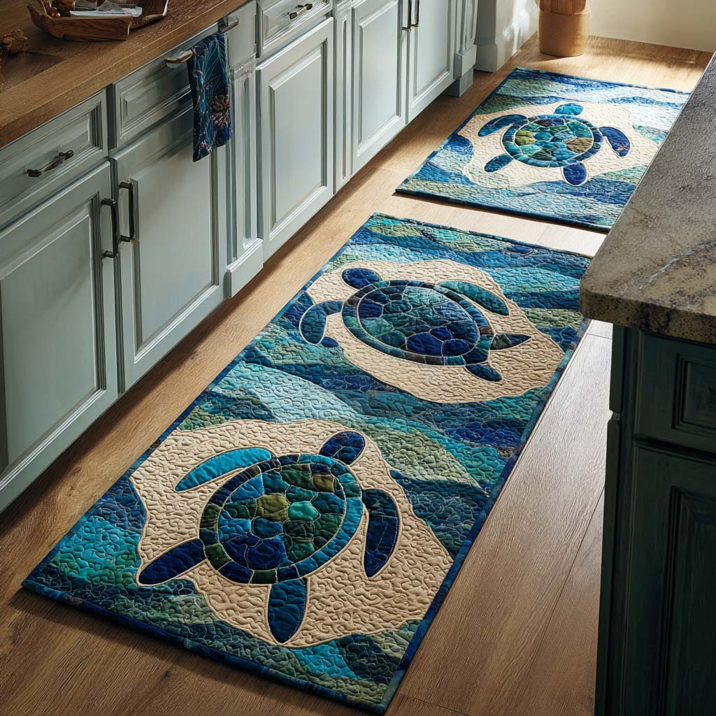 Non-slip kitchen mat - Fine shells — view 1