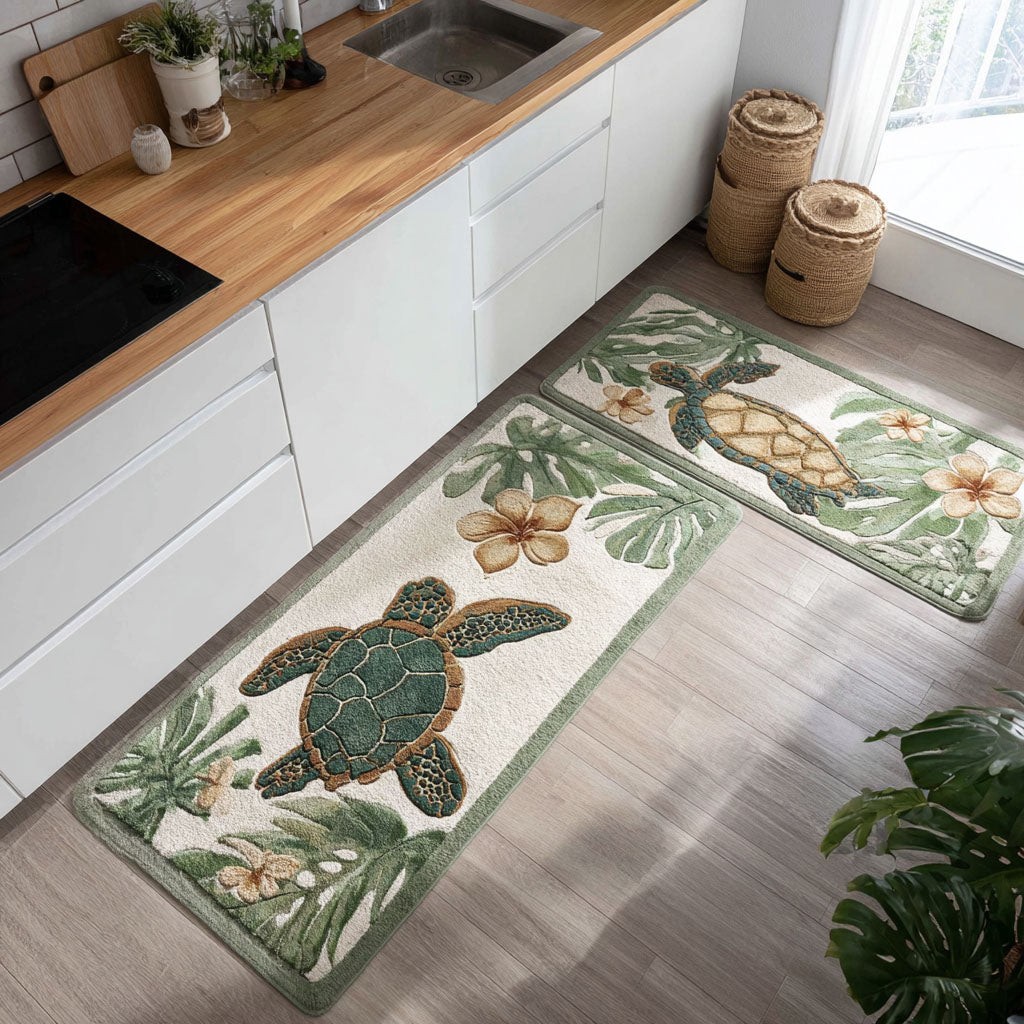 Non-slip kitchen mat - Fine shells — view 1