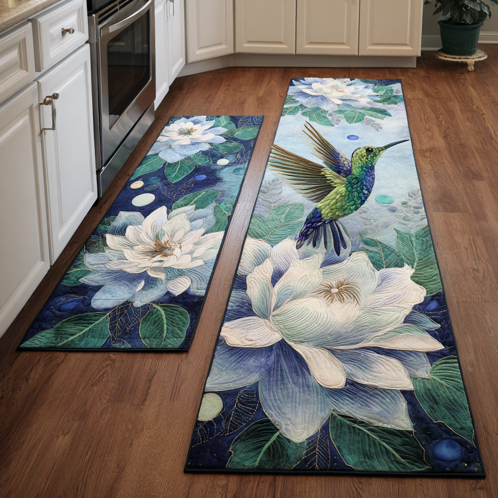 Anti-slip kitchen mat - Fine hummingbird — view 1