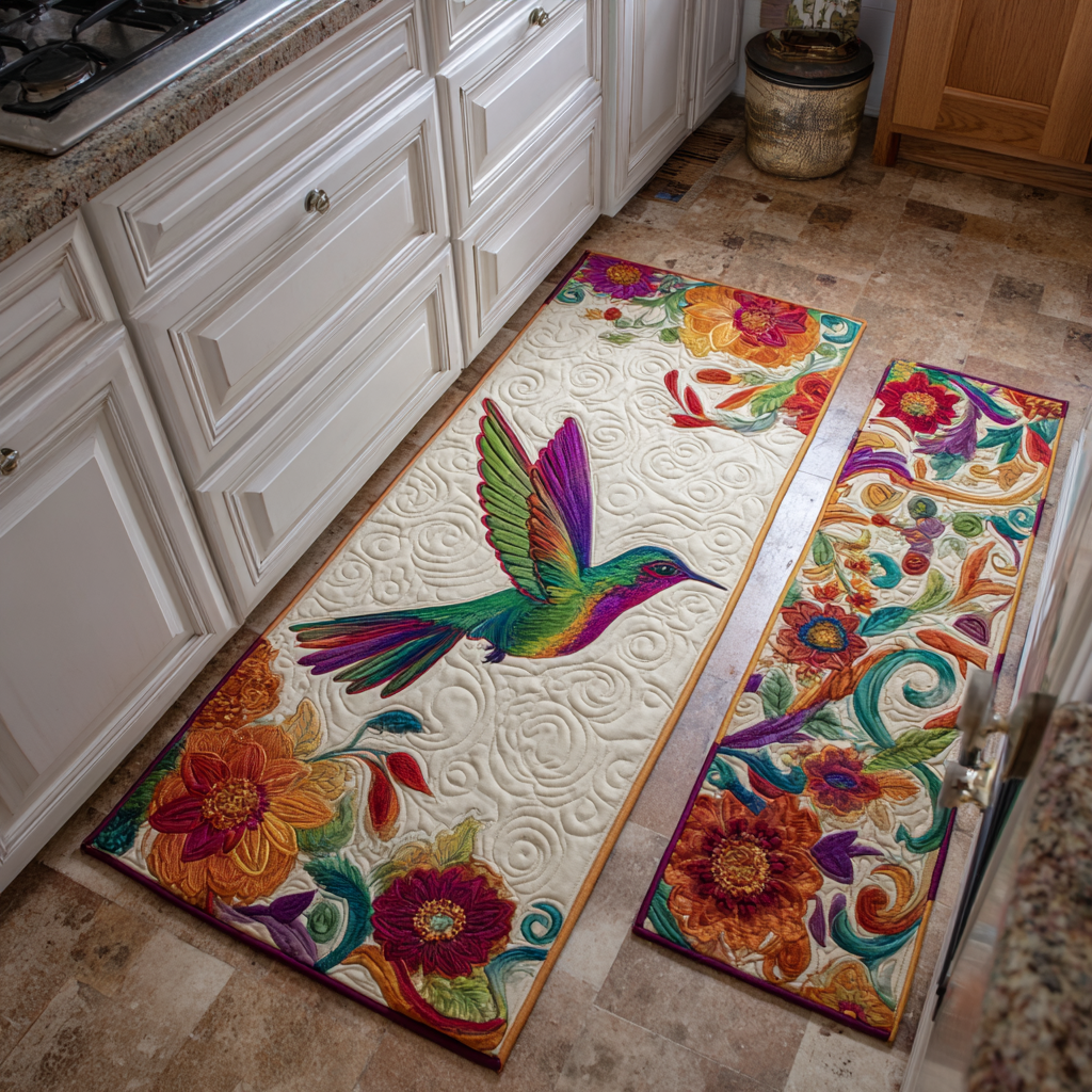 Anti-slip kitchen mat - Fine hummingbird — view 1
