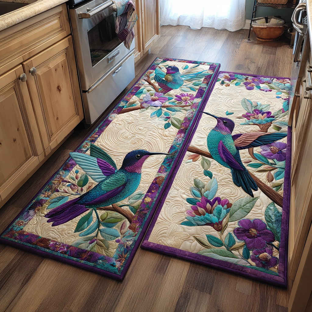 Anti-slip kitchen mat - Fine hummingbird — view 1