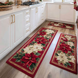 Anti-slip kitchen mat - Delicate flowers — view 1