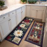 Anti-slip kitchen mat - Delicate flowers — view 1