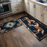 Non-slip kitchen mat - Galoppierende horses — view 1