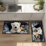 Anti-slip kitchen mat - Snowy path — view 1