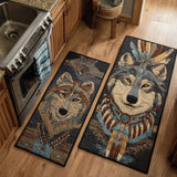 Anti-slip kitchen mat - Howling wolf — view 1