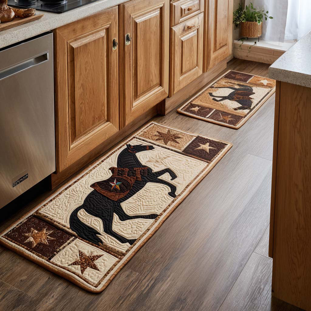 Anti-slip kitchen mat - Horse and star — view 1