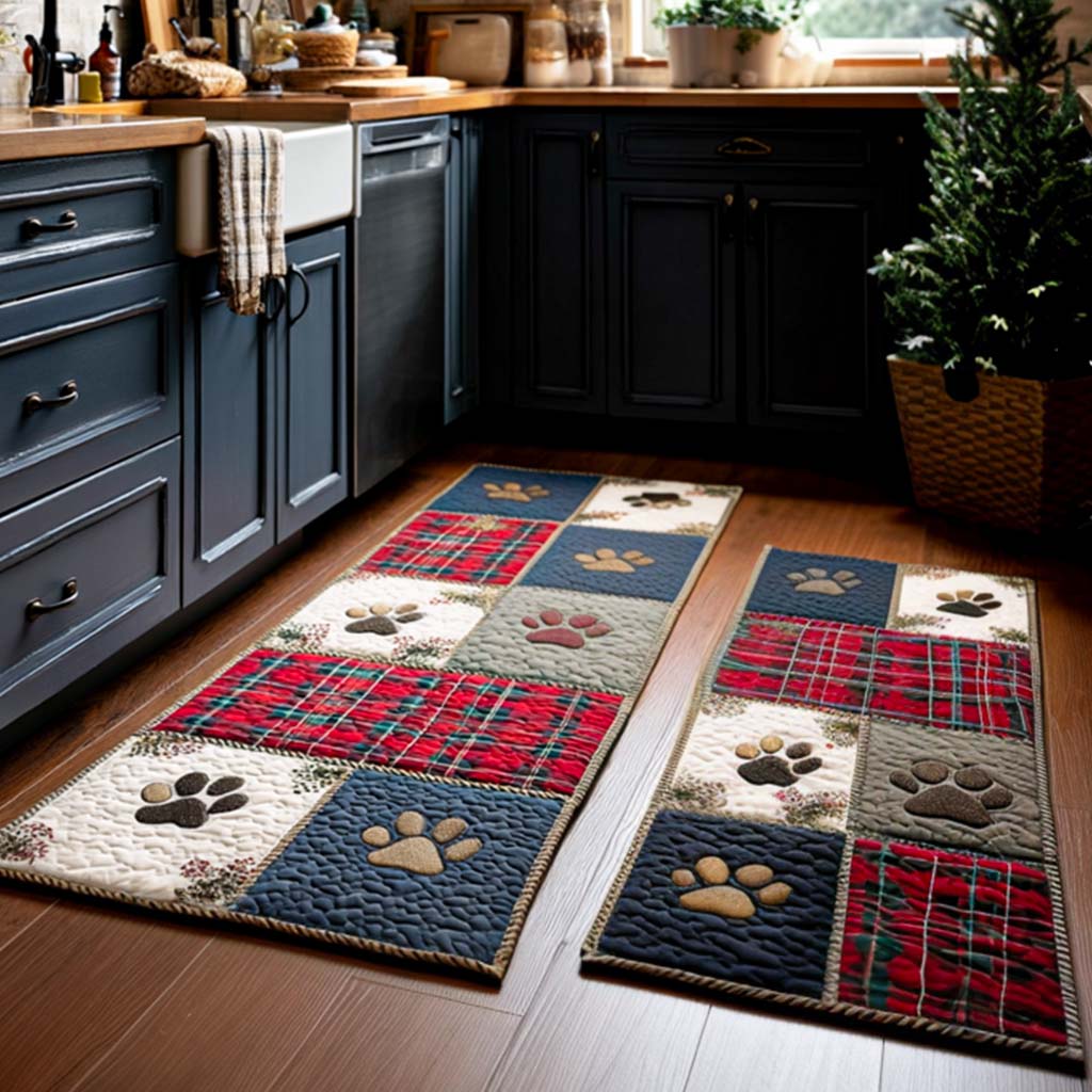 Non-slip kitchen mat - Pawprints — view 1