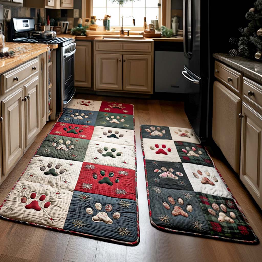 Non-slip kitchen mat - Pawprints — view 1