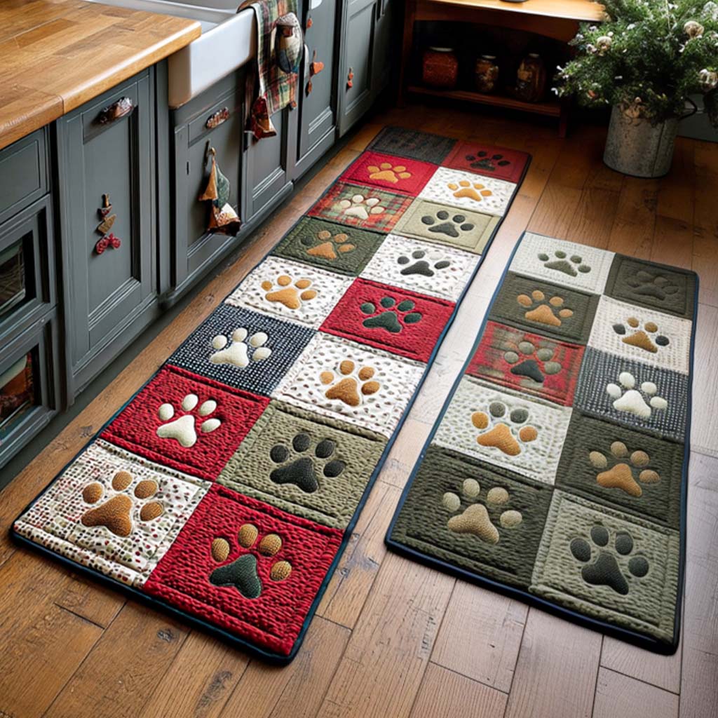 Non-slip kitchen mat - Pawprints — view 1