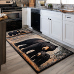 Anti-slip kitchen rug - Bear and nature landscape — view 1
